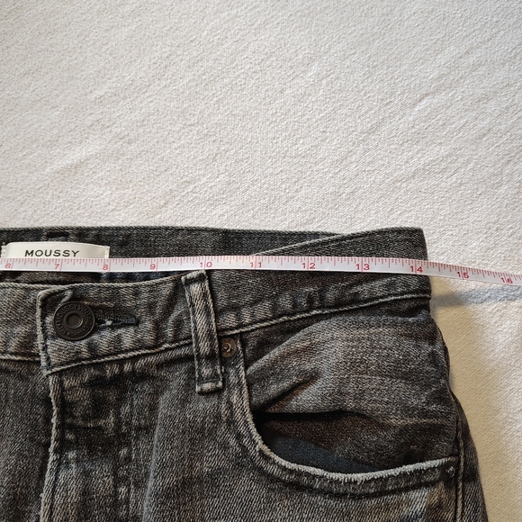 Moussy Fleetwood Rebirth High Rise Jeans Denim Size 27 Minimalist Distressed - Picture 15 of 15